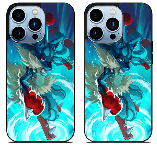 Mega Lucario Pokemon Style iPhone 15 Pro | iPhone 15 Pro Max Case