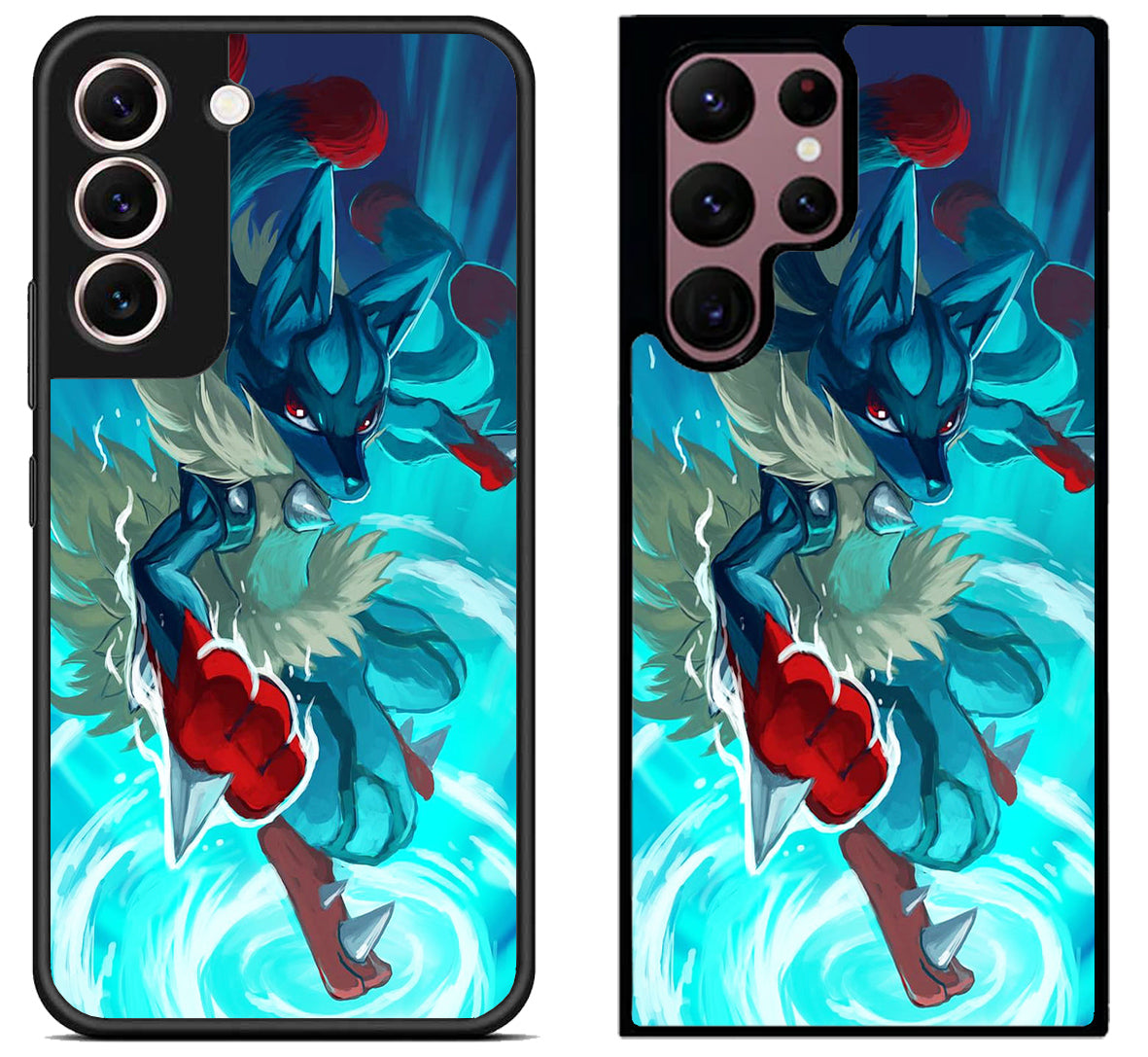 Mega Lucario Pokemon Style Samsung Galaxy S22 | S22+ | S22 Ultra Case