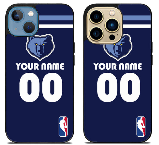 Custom Personalized Memphis Grizzlies NBA iPhone 14 | 14 Plus | 14 Pro | 14 Pro Max Case