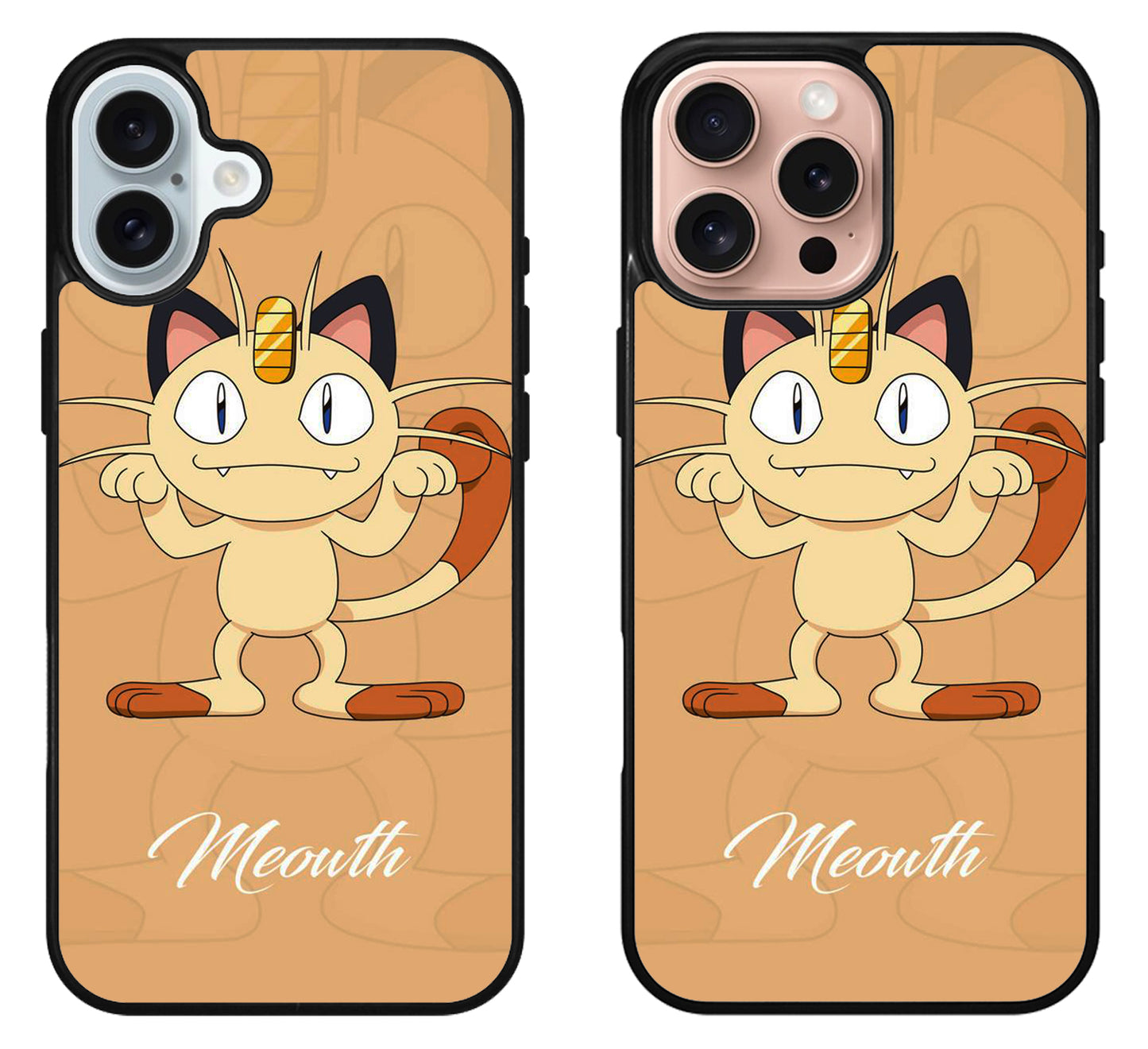 Meowth Pokemon Background iPhone 16 | 16 Plus | 16 Pro | 16 Pro Max Case