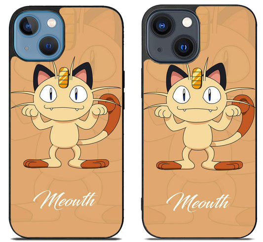 Meowth Pokemon Background iPhone 15 | iPhone 15 Plus Case