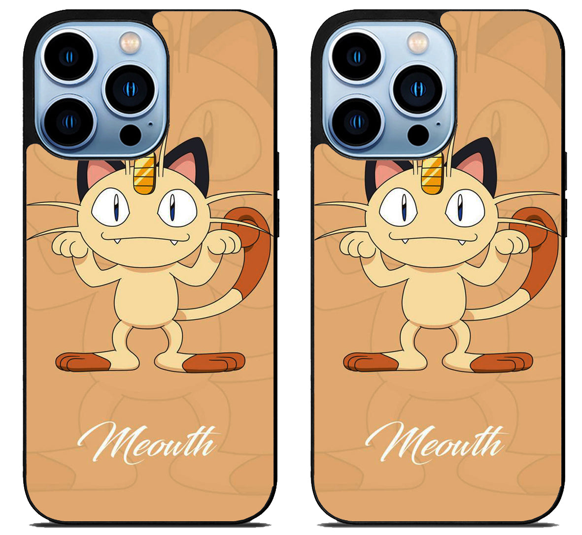 Meowth Pokemon Background iPhone 15 Pro | iPhone 15 Pro Max Case