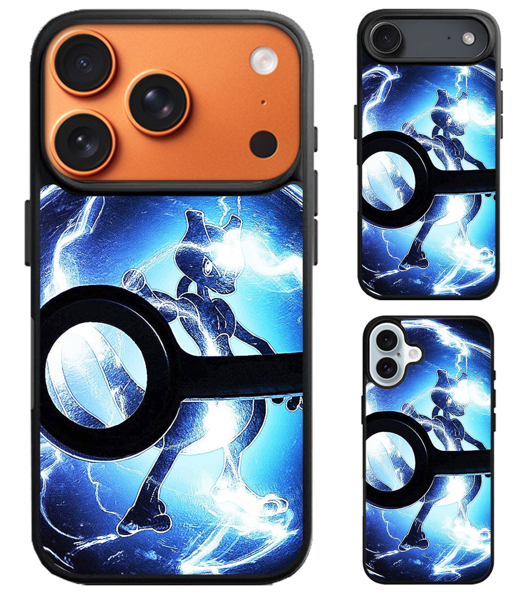 Mewtwo Pokemon Style iPhone Air | iPhone 17 | 17 Pro | 17 Pro Max Case