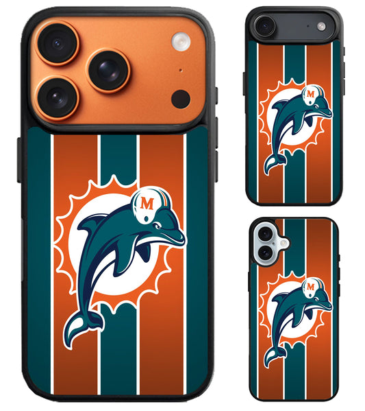 Miami Dolphins Stripe iPhone Air | iPhone 17 | 17 Pro | 17 Pro Max Case