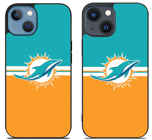 Miami Dolphins Stripe Logo iPhone 15 | iPhone 15 Plus Case