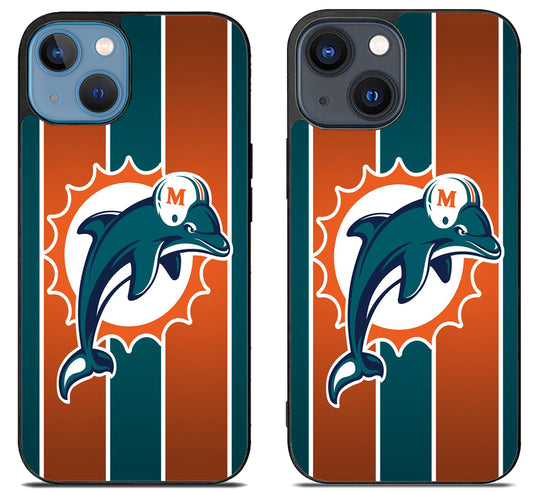 Miami Dolphins Stripe iPhone 15 | iPhone 15 Plus Case