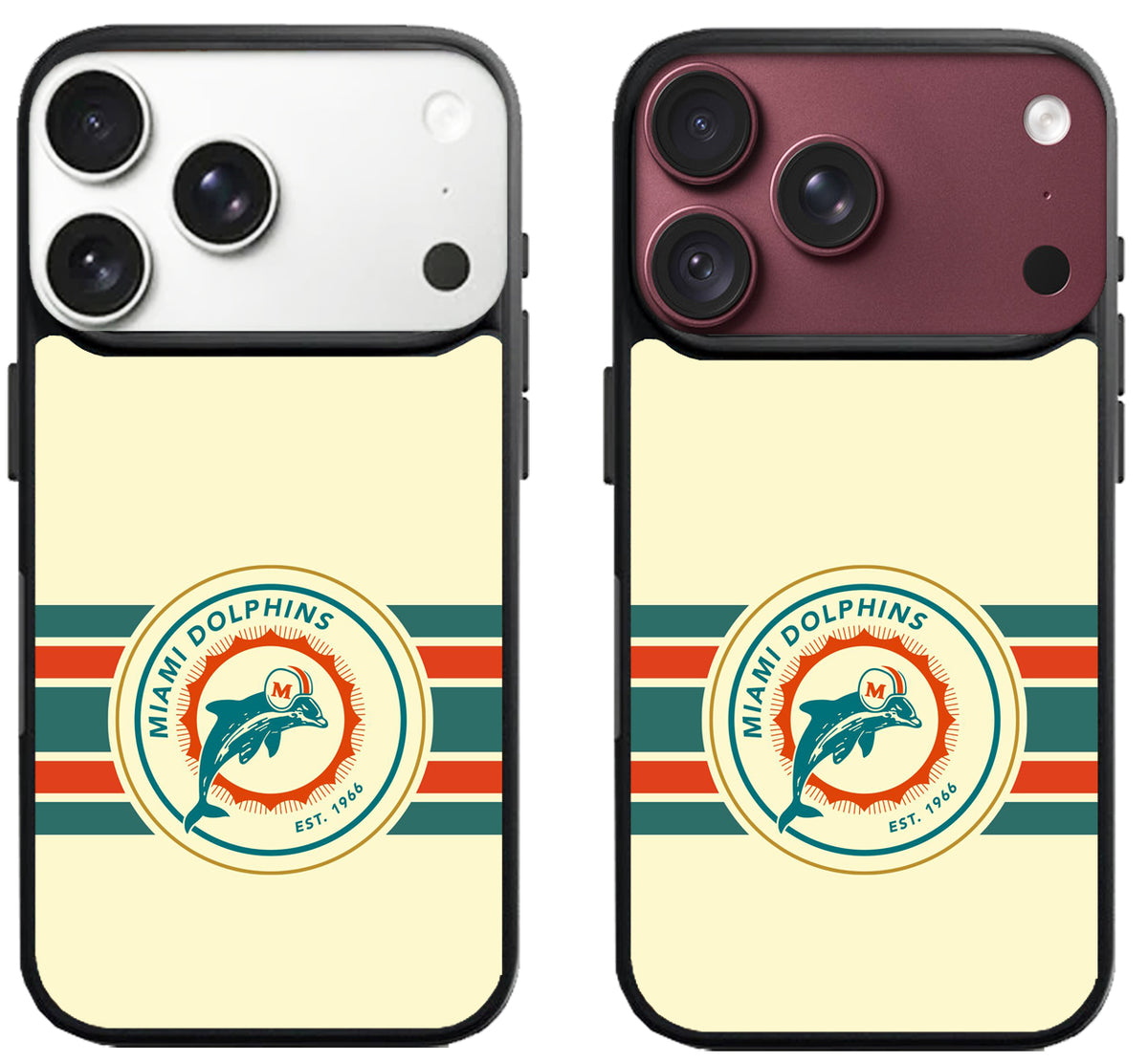 Miami Dolphins Striped iPhone 18 Pro | 18 Pro Max Case