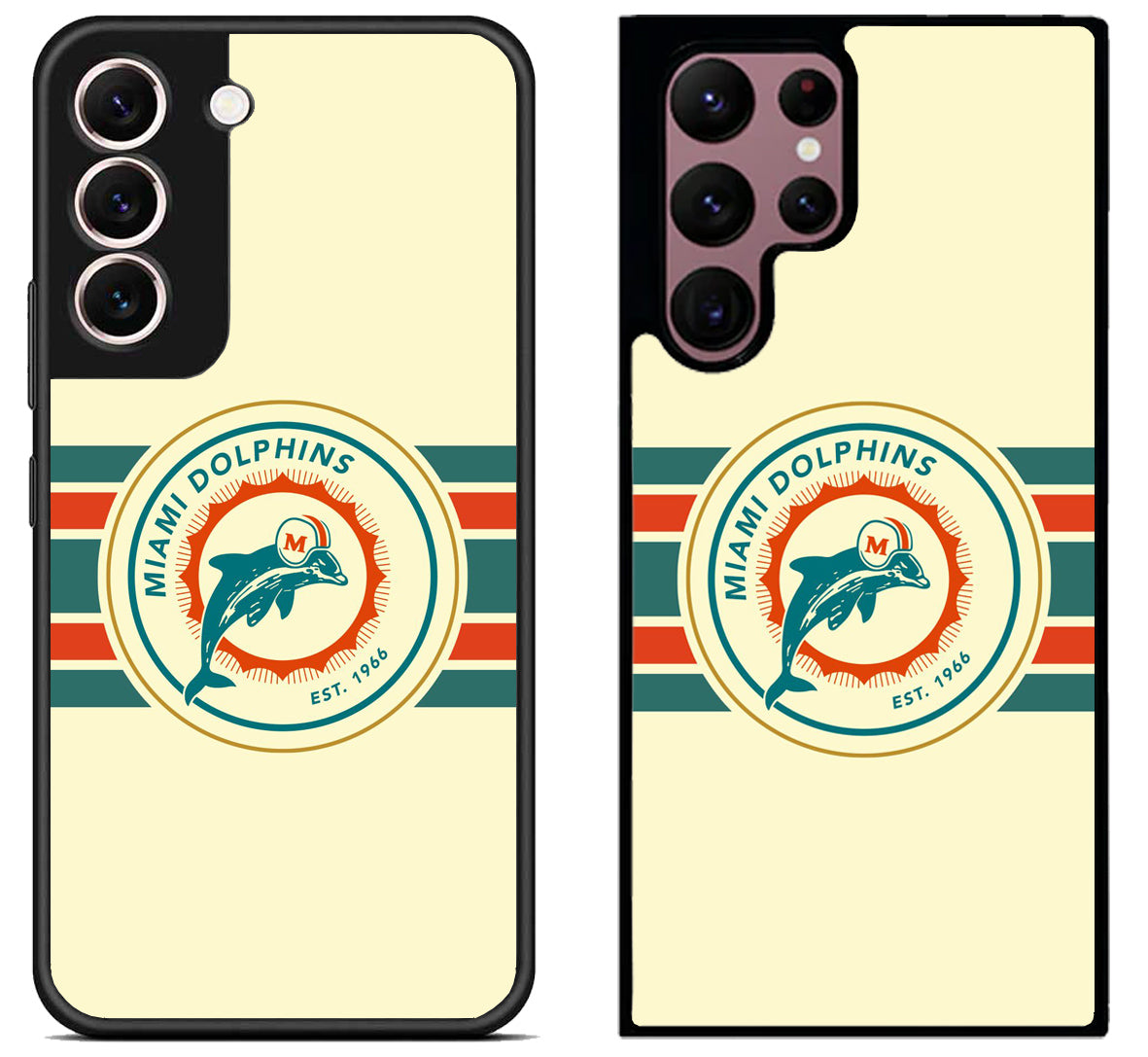 Miami Dolphins Striped Samsung Galaxy S22 | S22+ | S22 Ultra Case