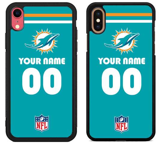 Custom Personalized Miami Dolphins NFL iPhone X | Xs | Xr | Xs Max Case