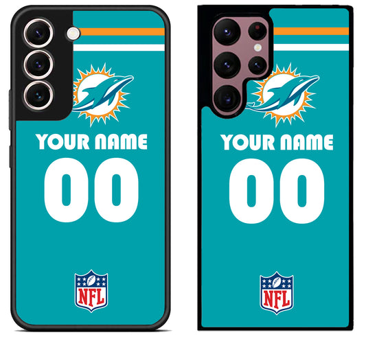 Custom Personalized Miami Dolphins NFL Samsung Galaxy S22 | S22+ | S22 Ultra Case