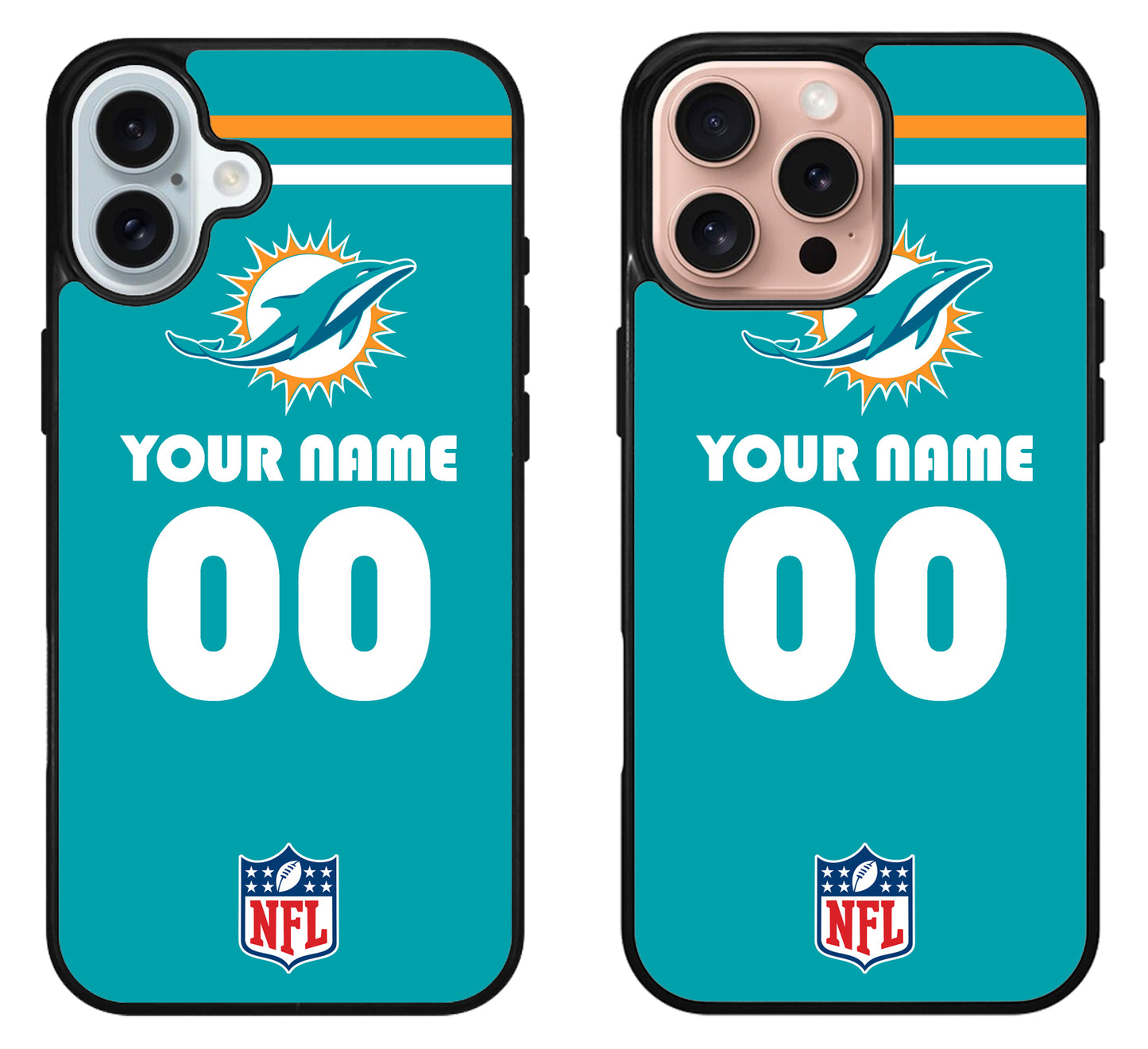 Custom Personalized Miami Dolphins NFL iPhone 16 | 16 Plus | 16 Pro | 16 Pro Max Case