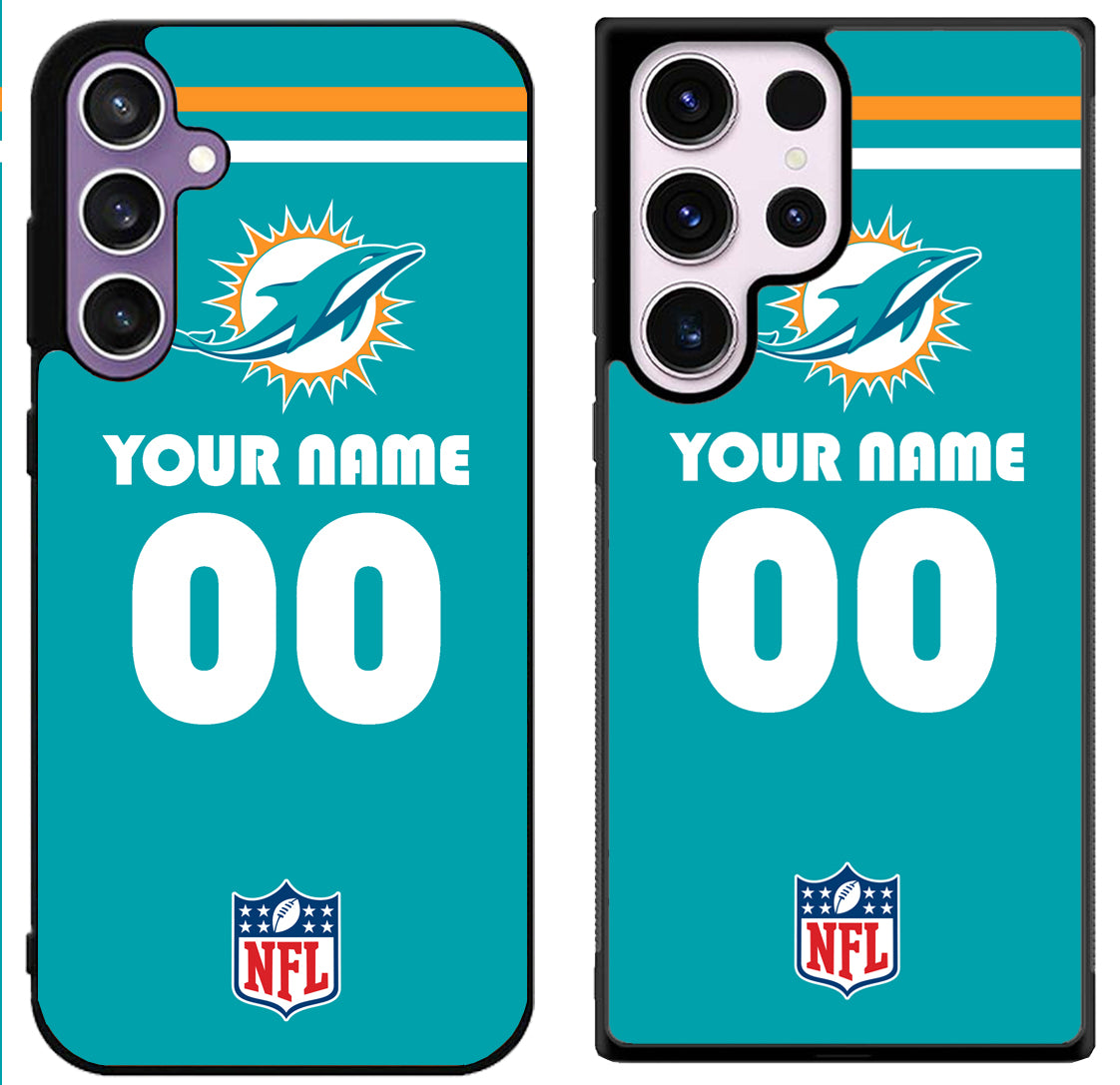 Custom Personalized Miami Dolphins Samsung Galaxy S24 | S24+ | S24 Ultra Case
