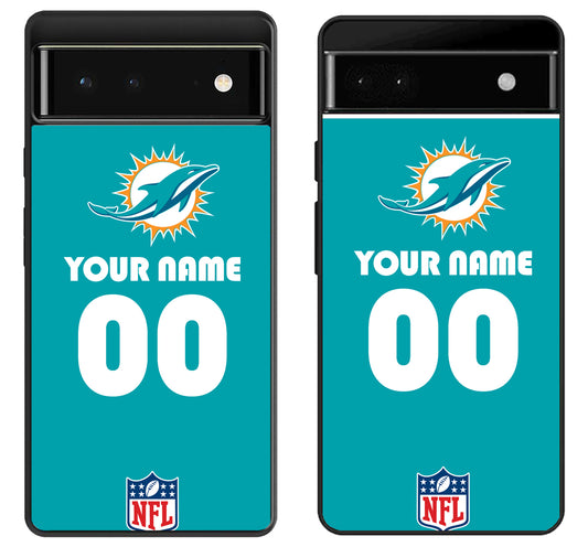 Custom Personalized Miami Dolphins NFL Google Pixel 6 | 6A | 6 Pro Case
