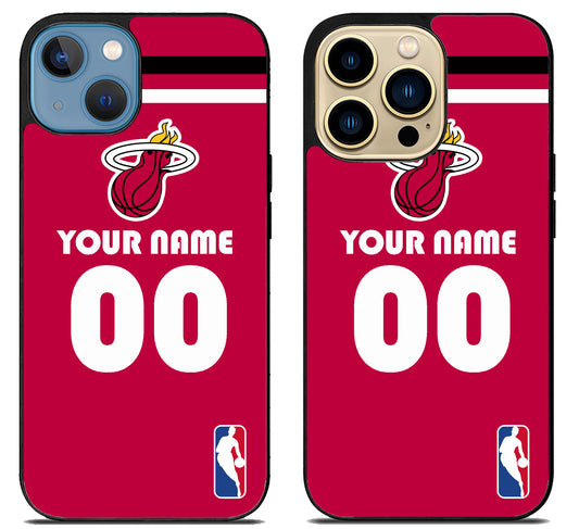Custom Personalized Miami Heat NBA iPhone 14 | 14 Plus | 14 Pro | 14 Pro Max Case