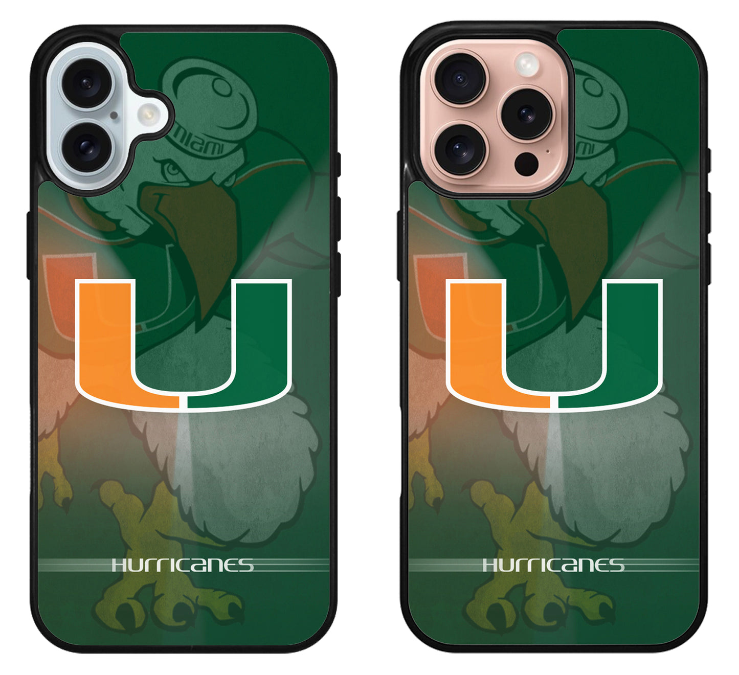 Miami Hurricanes Background iPhone 16 | 16 Plus | 16 Pro | 16 Pro Max Case