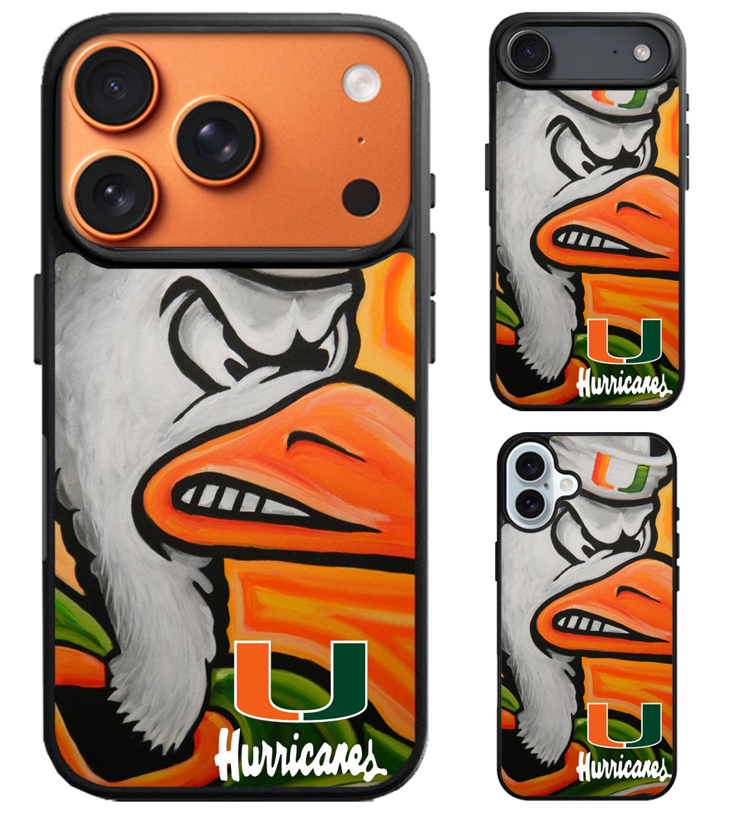 Miami Hurricanes Logo Symbol iPhone Air | iPhone 17 | 17 Pro | 17 Pro Max Case