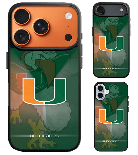 Miami Hurricanes Logo iPhone Air | iPhone 17 | 17 Pro | 17 Pro Max Case
