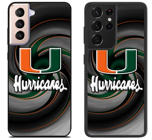 Miami Hurricanes Logo Samsung Galaxy S21 | S21 FE | S21+ | S21 Ultra Case
