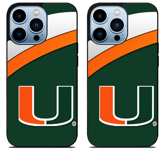 Miami Hurricanes Style iPhone 15 Pro | iPhone 15 Pro Max Case