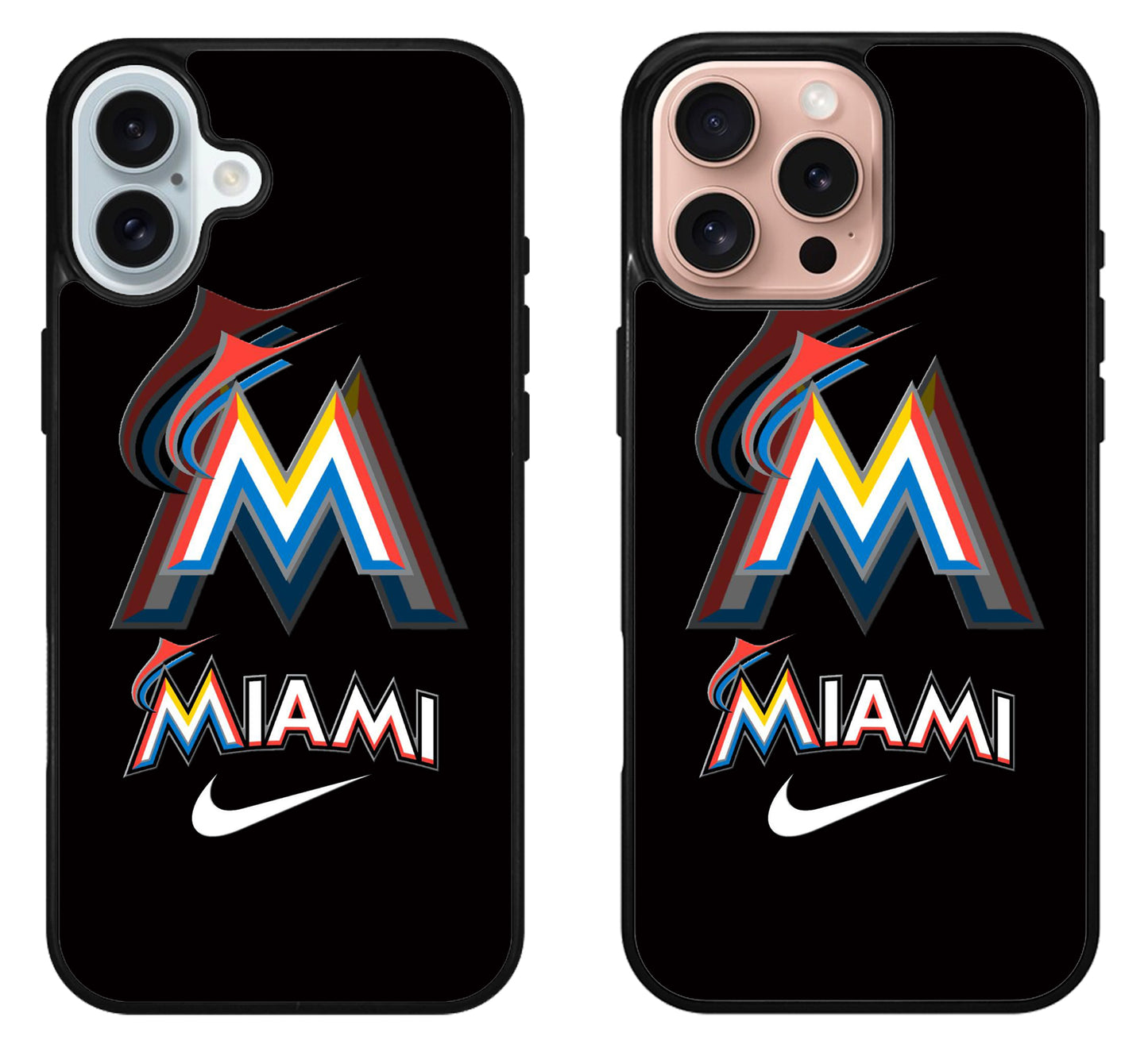 Miami Marlins Black iPhone 16 | 16 Plus | 16 Pro | 16 Pro Max Case