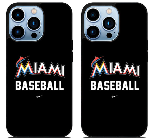 Miami Marlins Baseball iPhone 15 Pro | iPhone 15 Pro Max Case