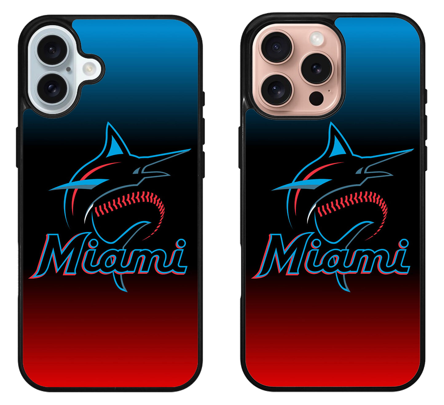 Miami Marlins Color Stylish iPhone 16 | 16 Plus | 16 Pro | 16 Pro Max Case