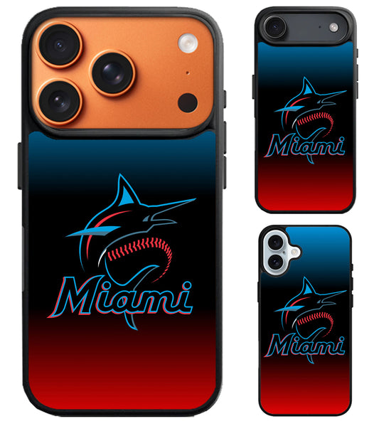 Miami Marlins Color Stylish iPhone Air | iPhone 17 | 17 Pro | 17 Pro Max Case