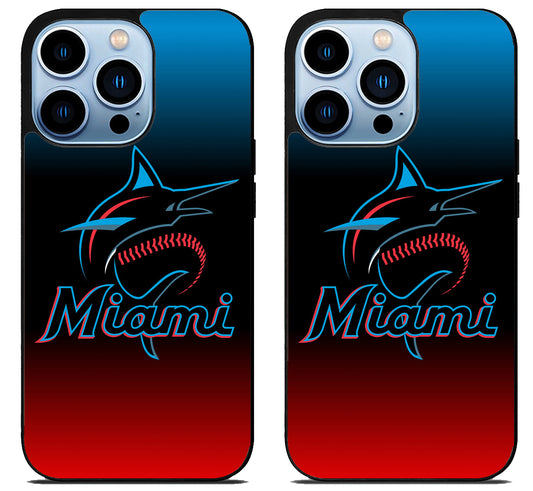 Miami Marlins Color Stylish iPhone 15 Pro | iPhone 15 Pro Max Case