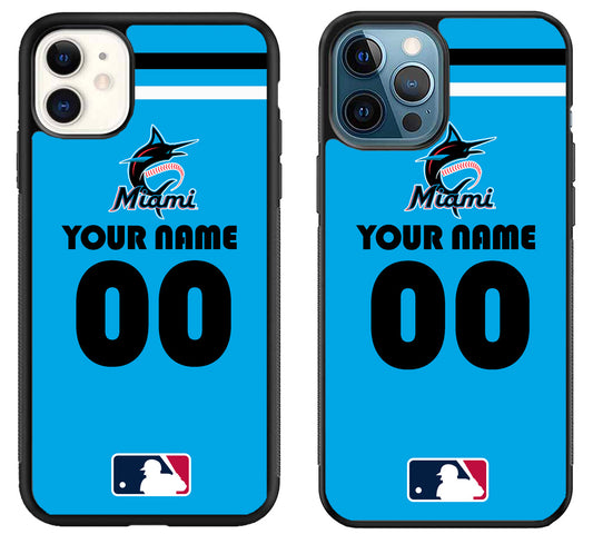 Custom Personalized Miami Marlins MLB iPhone 11 | 11 Pro | 11 Pro Max Case