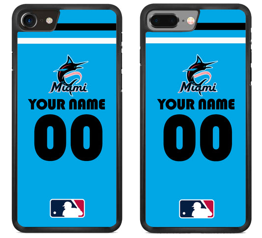 Custom Personalized Miami Marlins MLB iPhone 8 | 8 Plus Case
