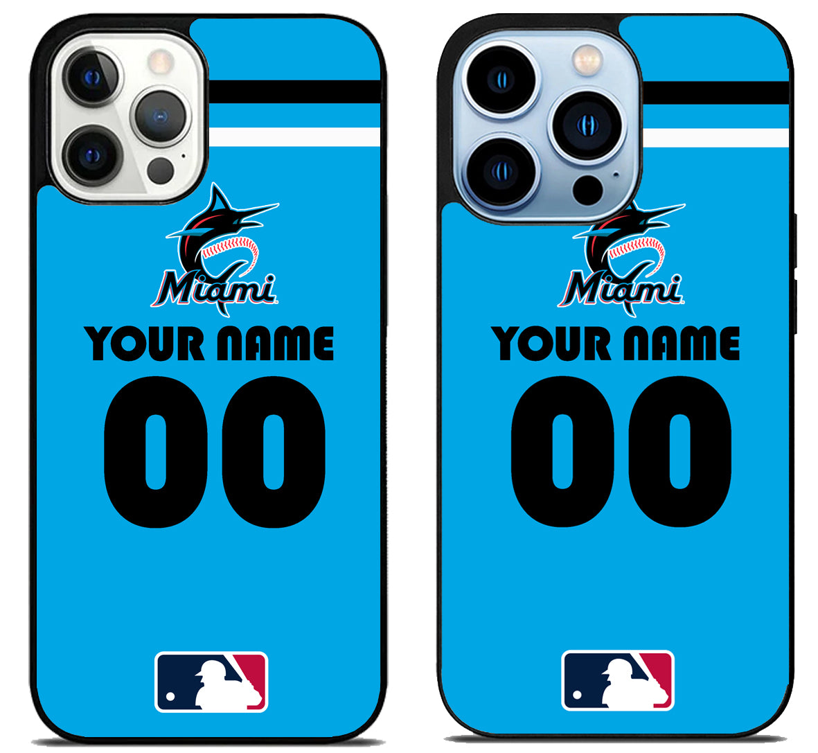 Custom Personalized Miami Marlins MLB iPhone 15 Pro | iPhone 15 Pro Max Case