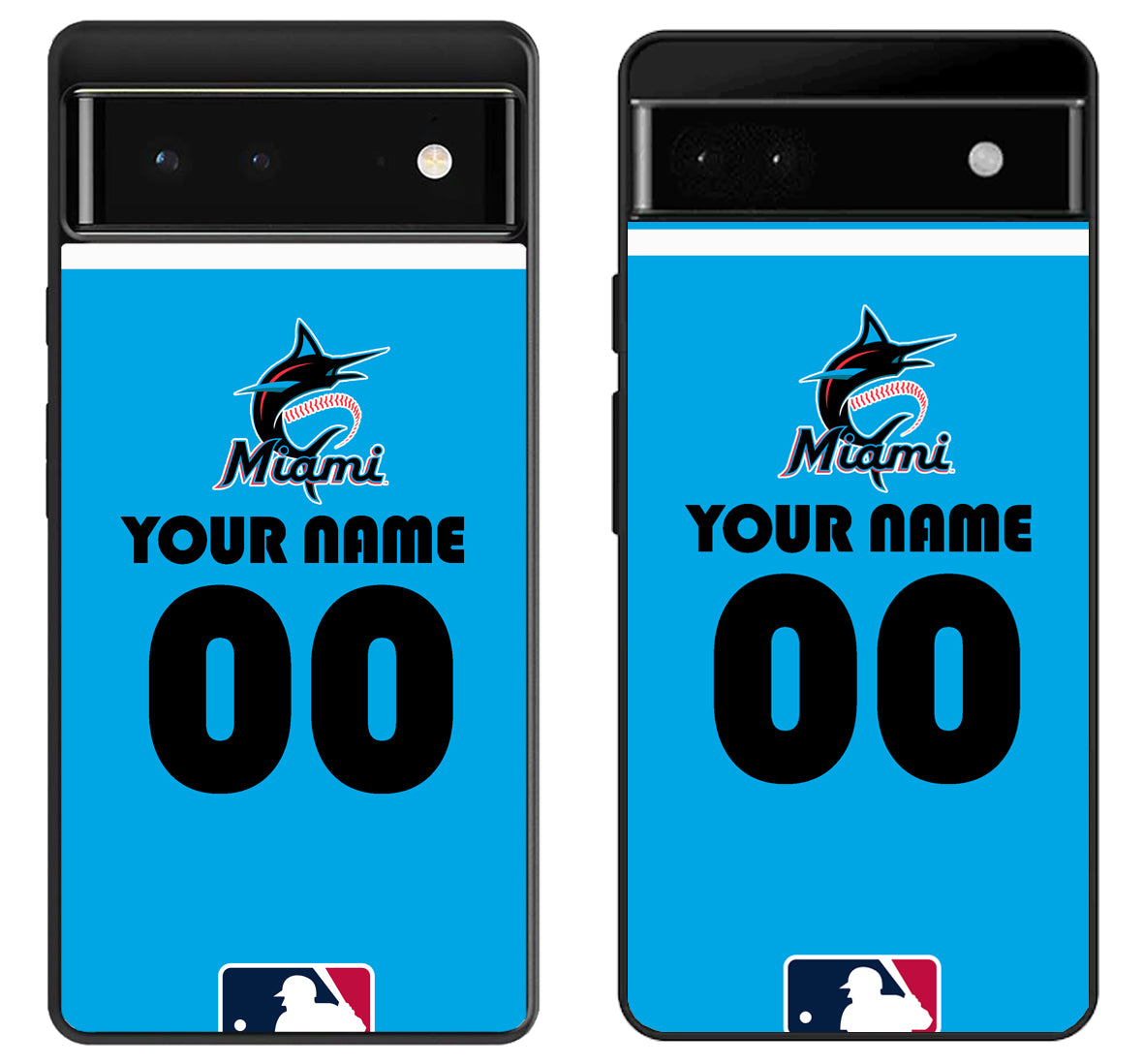 Custom Personalized Miami Marlins MLB Google Pixel 6 | 6A | 6 Pro Case