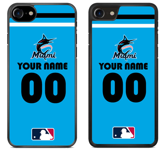 Custom Personalized Miami Marlins MLB iPhone SE 2020 | iPhone SE 2022 Case