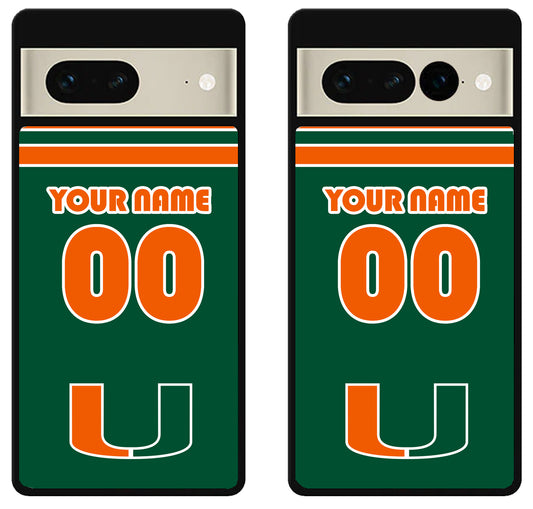 Custom Personalized Miami hurricanes Google Pixel 7 | 7 Pro Case
