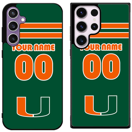 Custom Personalized Miami hurricanes Samsung Galaxy S24 | S24+ | S24 Ultra Case