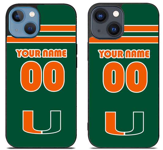 Custom Personalized Miami hurricanes iPhone 15 | iPhone 15 Plus Case
