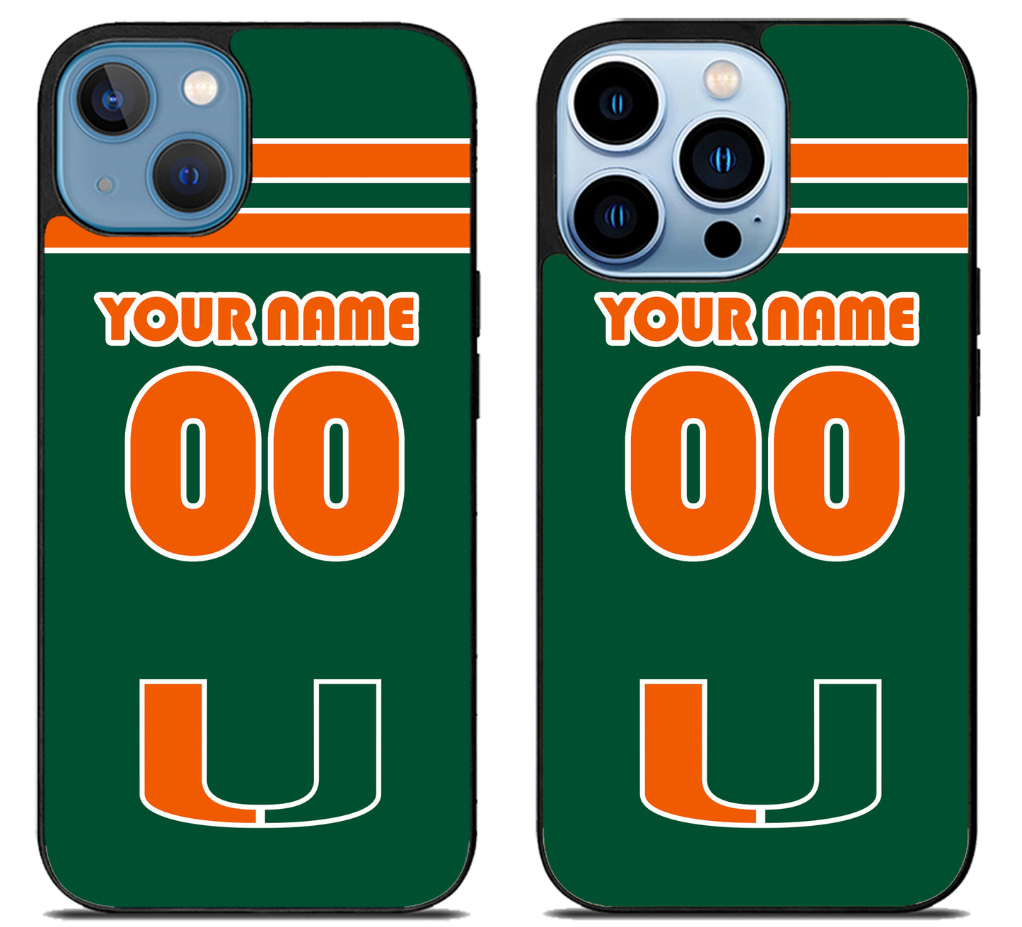 Custom Personalized Miami hurricanes iPhone 13 | 13 Mini | 13 Pro | 13 Pro Max Case
