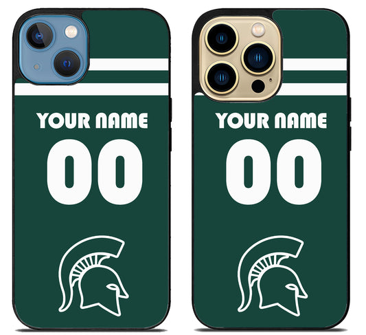 Custom Personalized Michigan State Spartans iPhone 14 | 14 Plus | 14 Pro | 14 Pro Max Case