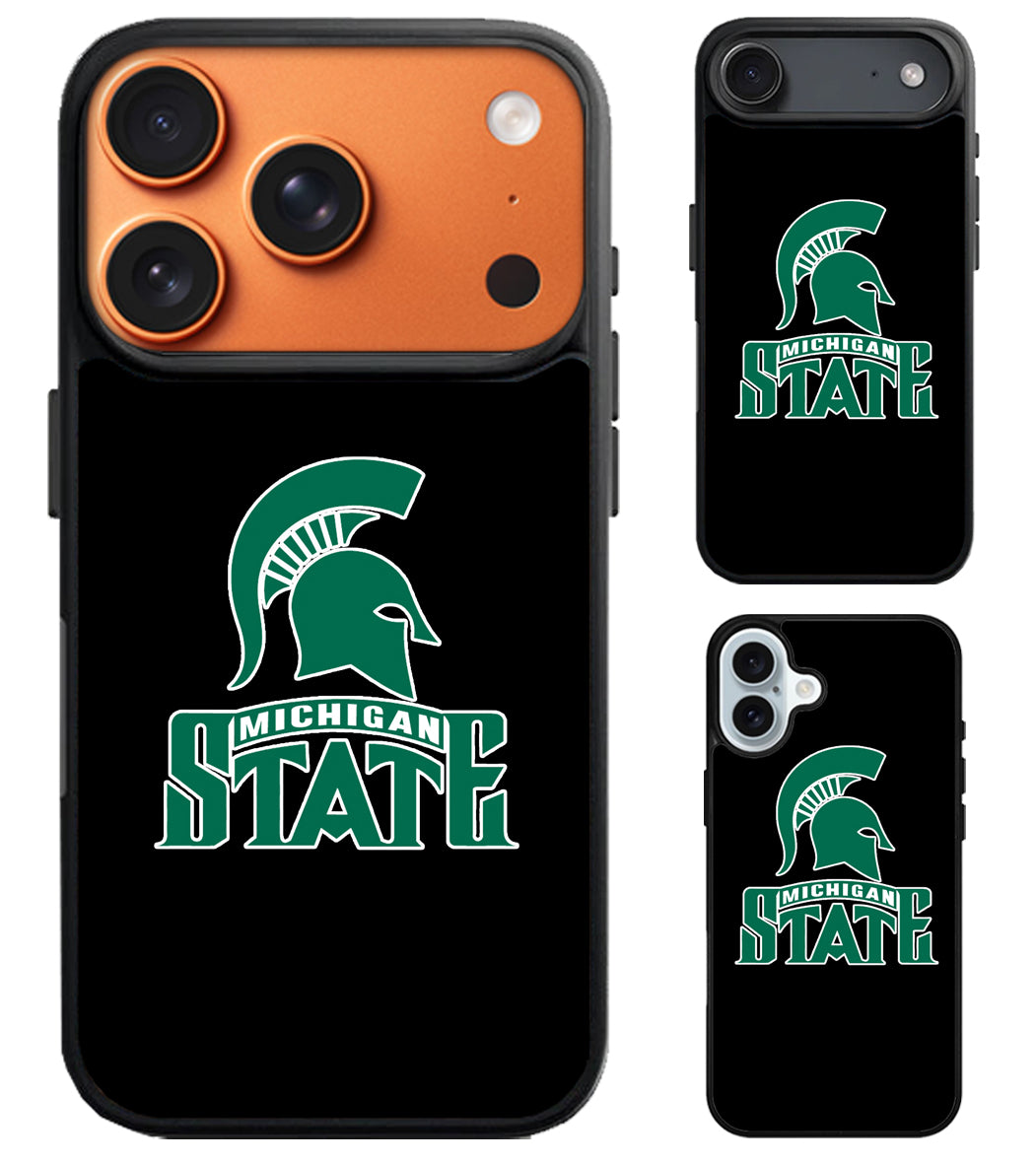 Michigan State Spartans Black iPhone Air | iPhone 17 | 17 Pro | 17 Pro Max Case