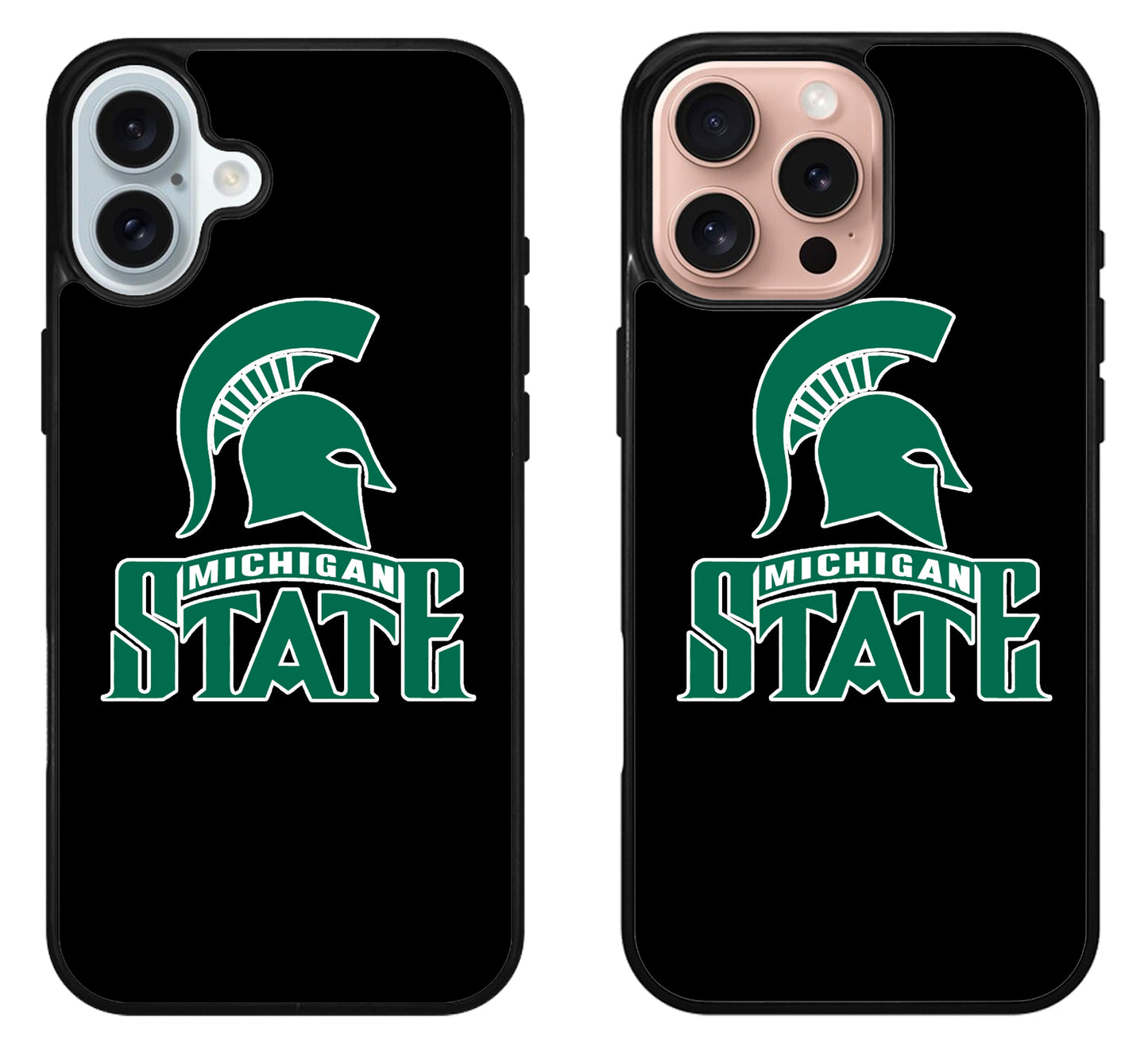 Michigan State Spartans Black iPhone 16 | 16 Plus | 16 Pro | 16 Pro Max Case