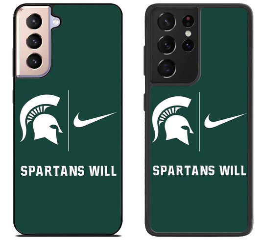 Michigan State Spartans Will Samsung Galaxy S21 | S21 FE | S21+ | S21 Ultra Case
