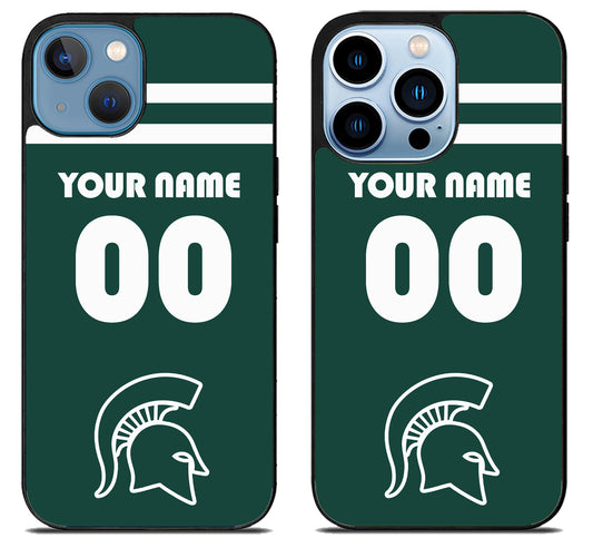 Custom Personalized Michigan State Spartans iPhone 13 | 13 Mini | 13 Pro | 13 Pro Max Case