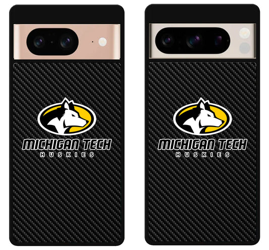Michigan Tech Huskies Carbon Google Pixel 8 | 8 Pro Case