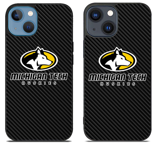 Michigan Tech Huskies Carbon iPhone 15 | iPhone 15 Plus Case