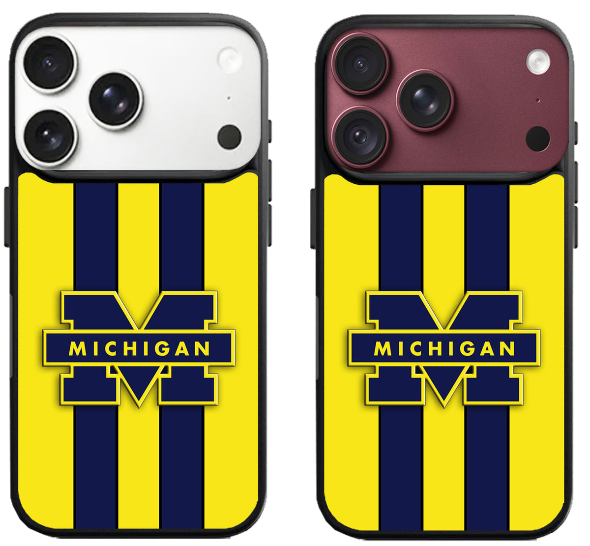 Michigan Wolverines Logo Stripe iPhone 18 Pro | 18 Pro Max Case