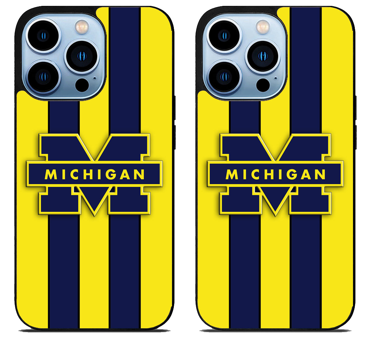 Michigan Wolverines Stripe iPhone 15 Pro | iPhone 15 Pro Max Case