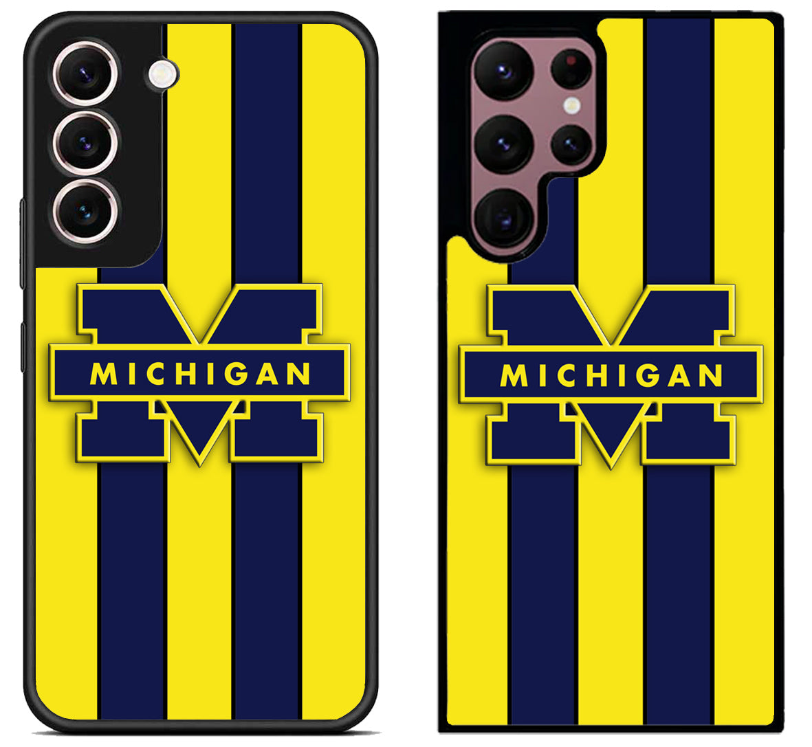 Michigan Wolverines Stripe Samsung Galaxy S22 | S22+ | S22 Ultra Case