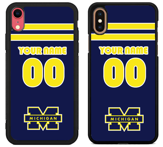 Custom Personalized Michigan Wolverines iPhone X | Xs | Xr | Xs Max Case