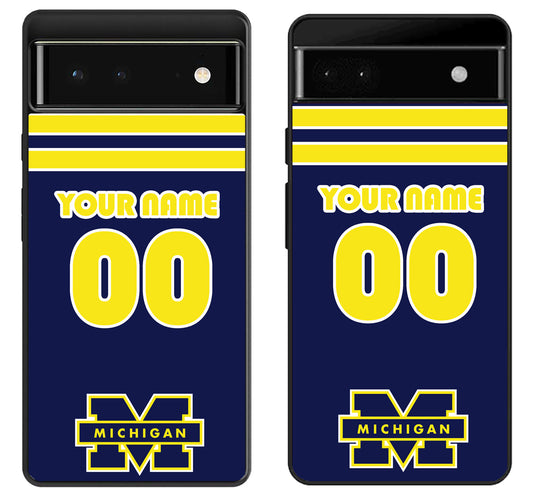 Custom Personalized Michigan Wolverines Google Pixel 6 | 6A | 6 Pro Case