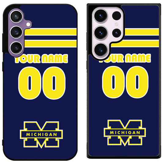 Custom Personalized Michigan Wolverines Samsung Galaxy S24 | S24+ | S24 Ultra Case
